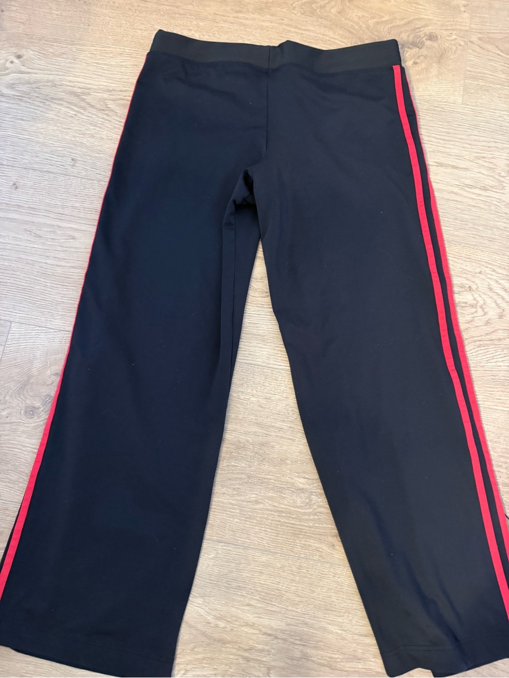 Adidas Clima365 Y2K Black Red 3 Stripe Wide Leg Track Pants Women’s L - Picture 2 of 7